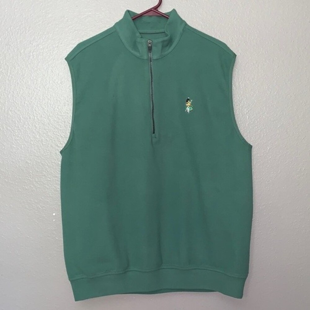 Donald Ross Mens Golf half zip Vest Green size Large